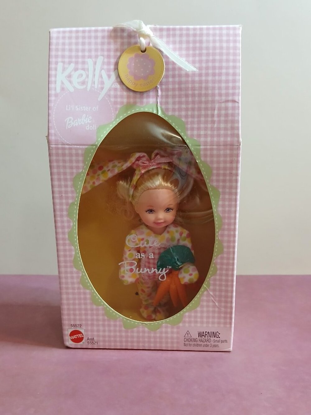 2002 Mattel Barbie's Li'l Sister Kelly "Cute as a Bunny" New in Box